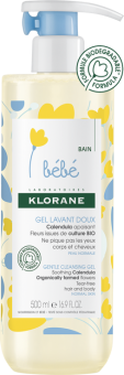 Klorane Bebe Gel de Limpeza Corpo/Cabelo 500mL + Oferta Creme Hidratante 40mL