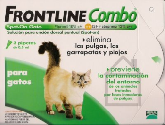 Frontline Combo Soluao Unao Punctiforme Gatos 0,5mL X 3